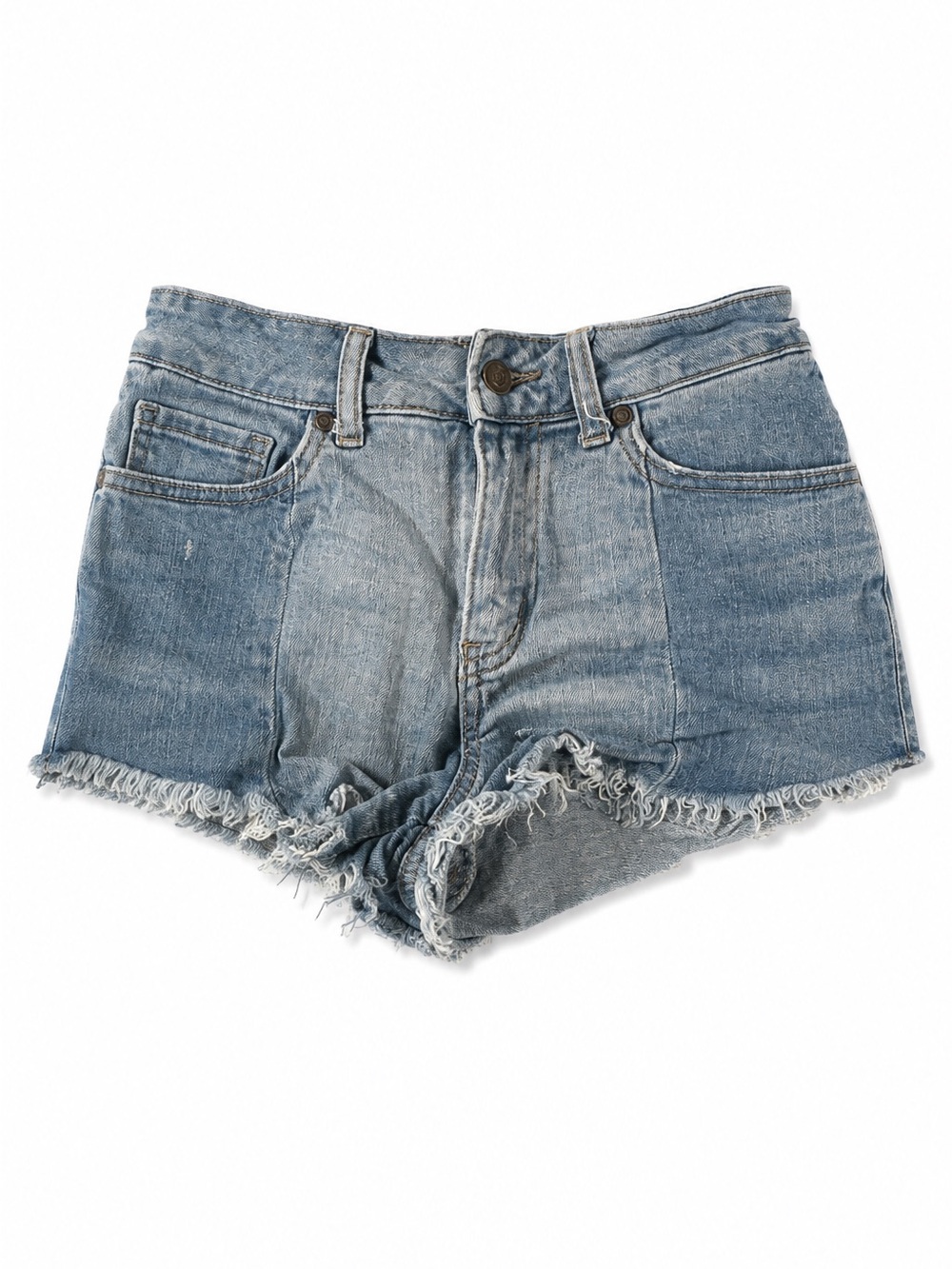 Altar’d State Frayed Hem Light Blue Denim Shorts